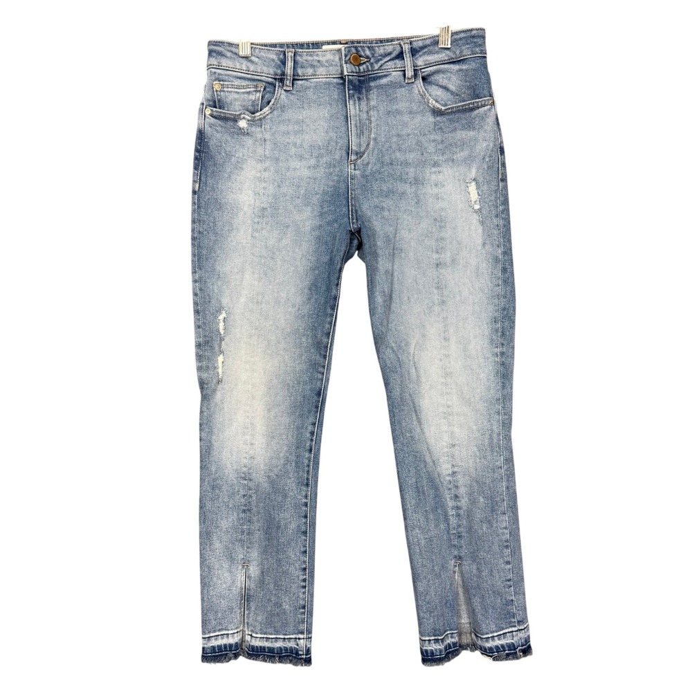 DL1961 Jeans Womens 29 Ankle Blue Mara Instasculpt Straight Released Split Hem